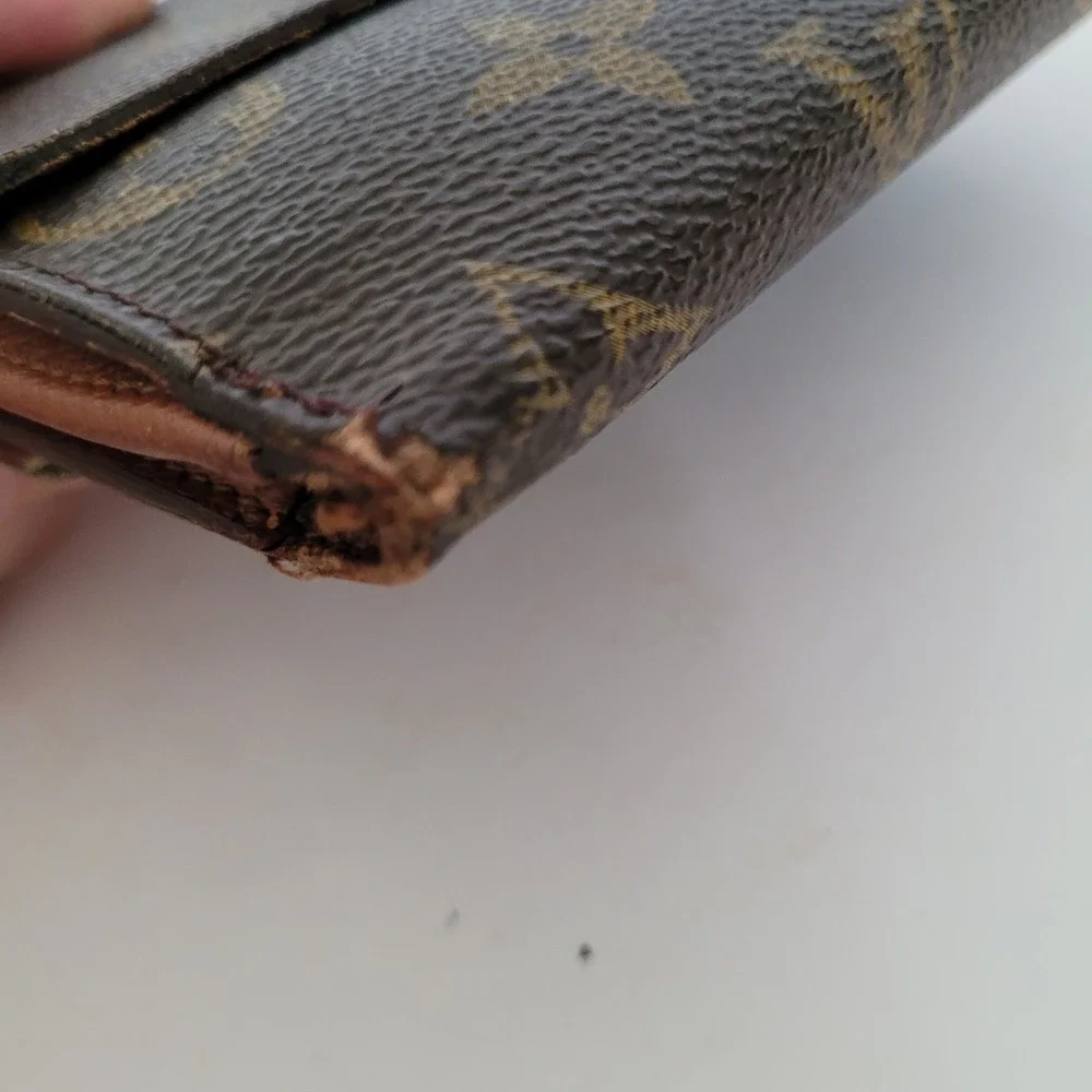 Louis Vuitton Monogram Porte-Monnaie Billets Trifold Wallet Brown SD0968 USA